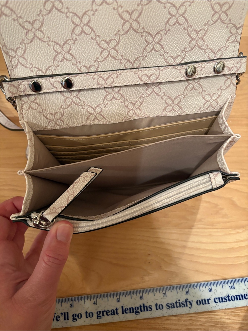 Nine West Cream Patterned Crossbody - Picture 5 of 8